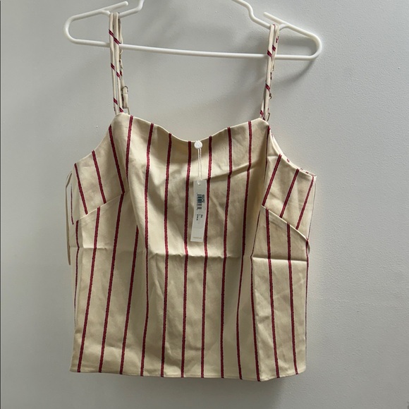 Trina Turk Tops - TRINA TURK striped Cream and Red Women's Top